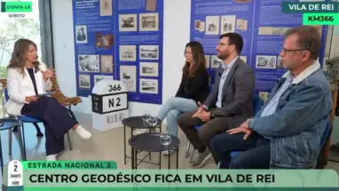Pivot e convidados durante a emissão especial do Conta Lá pela Nacional 2