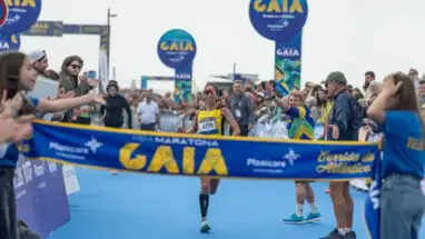 Joana Ferreira durante a prova