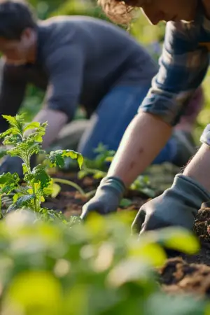 Agricultores na apanha