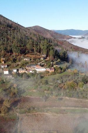 Imagem aérea da aldeia de Bordozedo