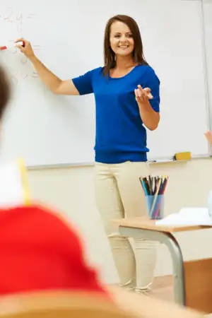 Professora a dar uma aula