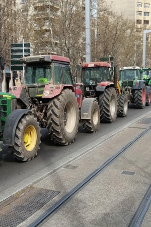 Tratores em protesto de agricultores