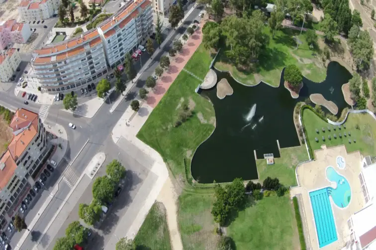 Fotografia aérea de Almeirim.