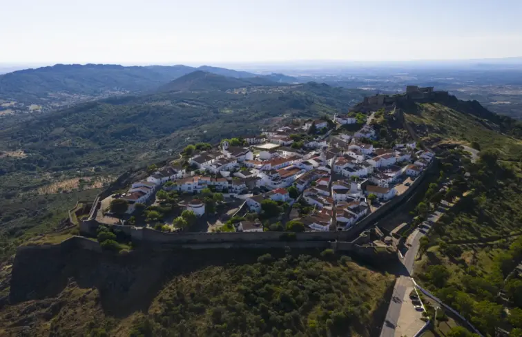 Imagem aérea de Marvão