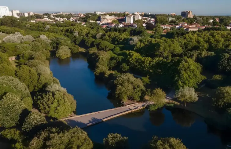 Vista aérea do Parque da Cidade do Porto