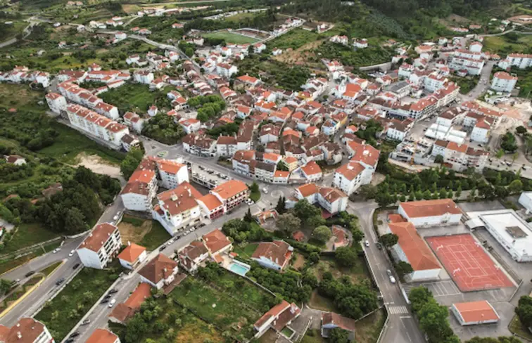 Imagem aérea de Proença-a-Nova.