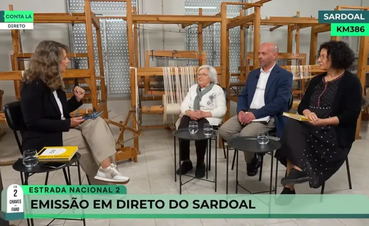 Pivot e convidados durante emissão do Conta Lá no concelho do Sardoal