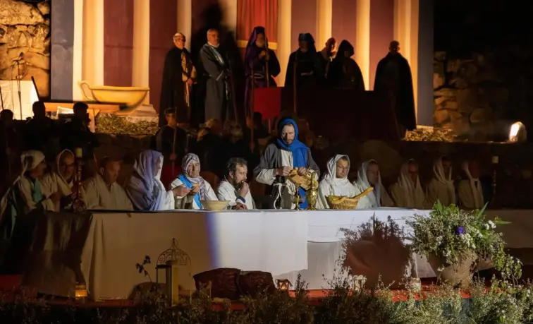 Recriação da encenação da "Vida e Paixão de Cristo" na Sexta-feira Santa