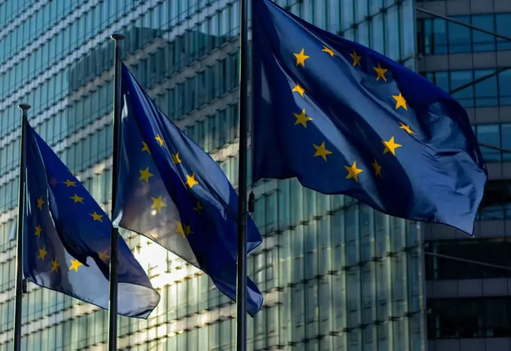 Bandeiras da União Europeia no Parlamento Europeu