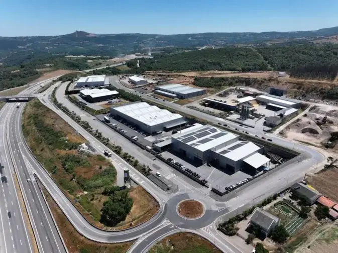 Vista aérea de zona industrial