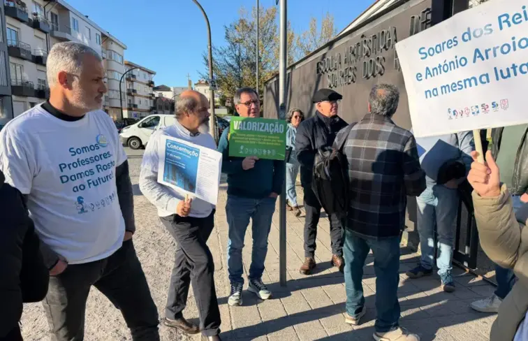 Docentes em protesto