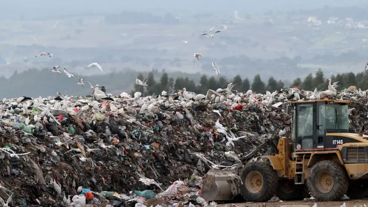 Imagem de um aterro sanitário