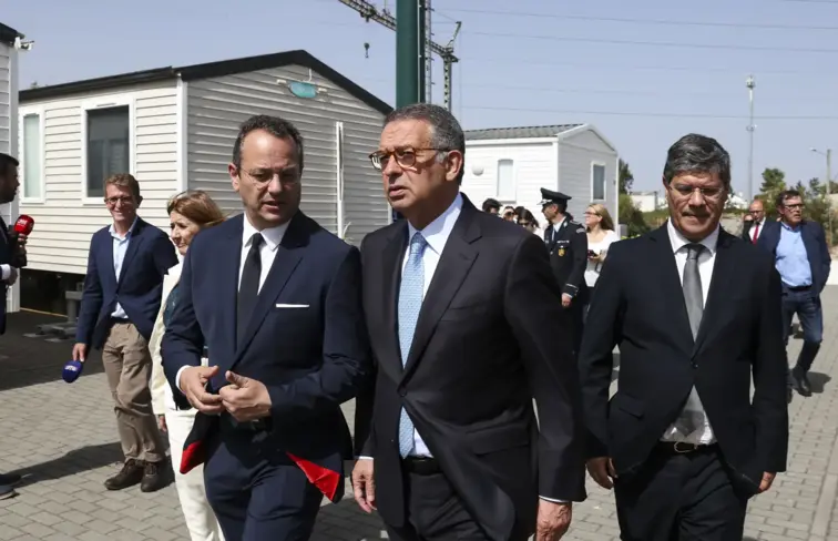 Seguro e o presidente da Câmara de Leiria, Gonçalo Lopes.