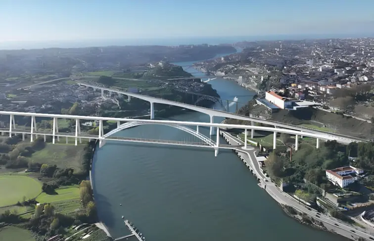 Imagem projeto da ponte sobre o Douro