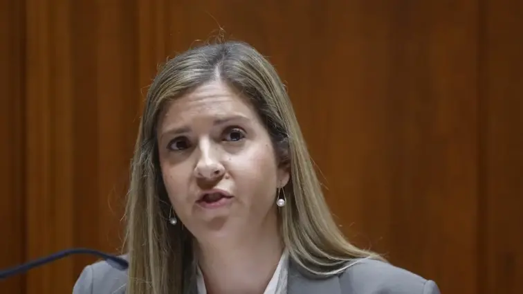 Margarida Balseiro Lopes, ministra da Cultura, Juventude e Desporto.
