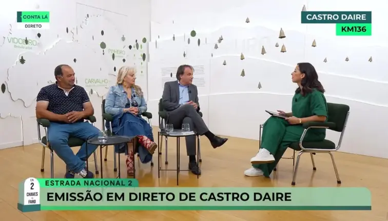 Três convidados de painel e jornalista em debate em Castro Daire.