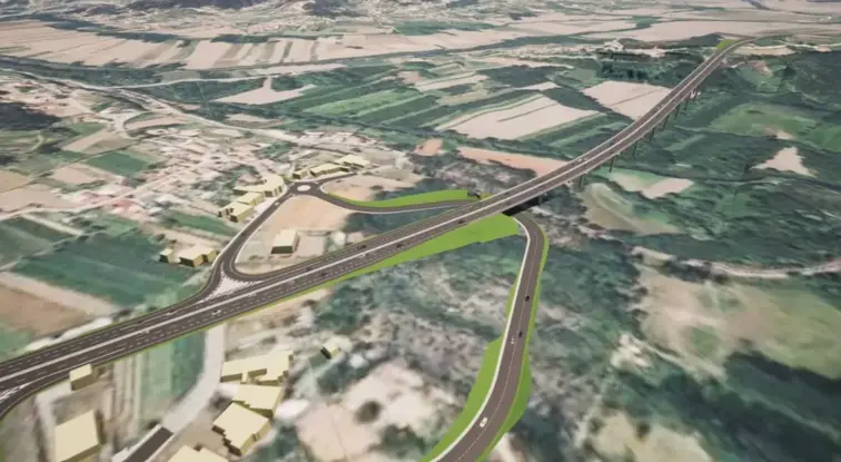 Imagem projeto do futuro eixo de ligação rodoviária entre Águeda e Aveiro