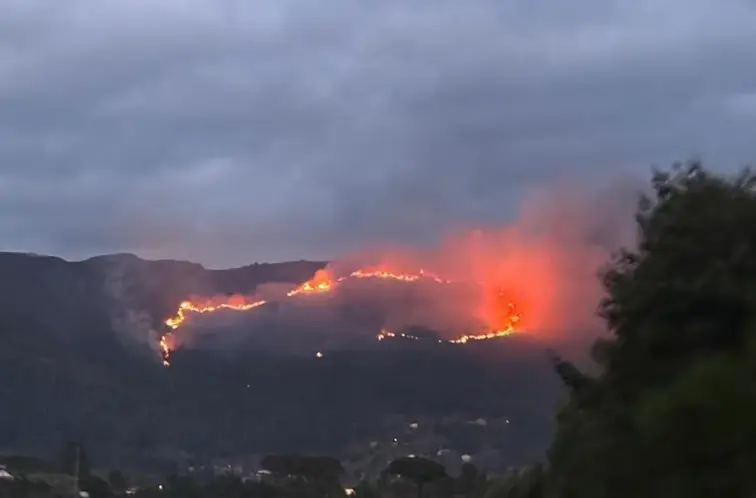 Imagem do incêndio em Ponte de Lima