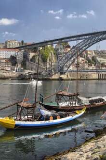 Vista da Ponte Luís I desde a margem de Gaia.