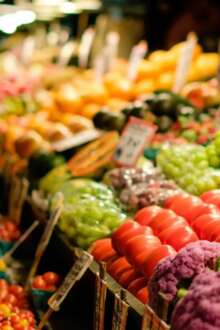 Legumes à venda em mercado