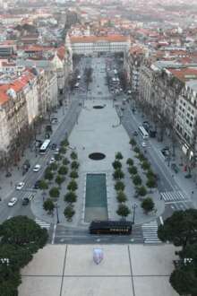 Imagem aérea da Avenida dos Aliados