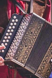 Mãos a tocar acordeão