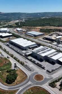 Vista aérea de zona industrial