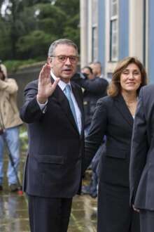 António José Seguro à entrada do Palácio Nacional de Queluz