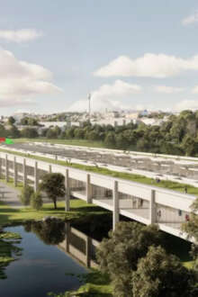 Render da futura estação de alta velocidade em Vilar do Paraíso
