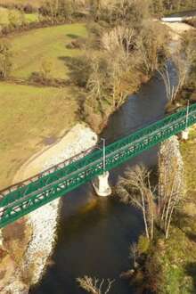 Vista aérea do troço da Linha da Beira Baixa na Covilhã