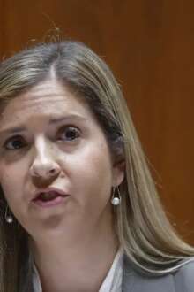 Margarida Balseiro Lopes, ministra da Cultura, Juventude e Desporto.
