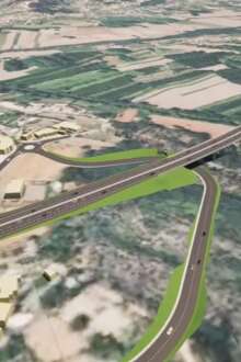 Imagem projeto do futuro eixo de ligação rodoviária entre Águeda e Aveiro