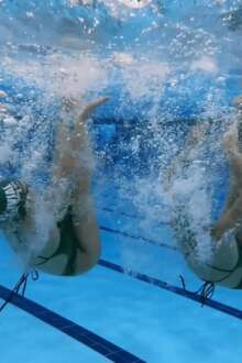 Anna Carvalho e Inês Dubini são promessas da natação artística