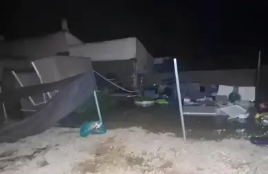 O abrigo da Adoption Dogs Portugal, localizado numa zona baixa de Leiria, ficou inundado após dias de chuva intensa | Adoption Dogs Portugal