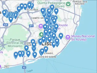 Mapa criado pelos Vizinhos de Lisboa